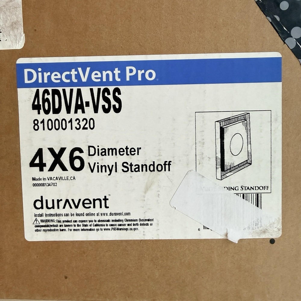 M & G Duravent 46DVA-VSS 4 Inch x 6 Inch DirectVent‎ Pro Siding Standoff